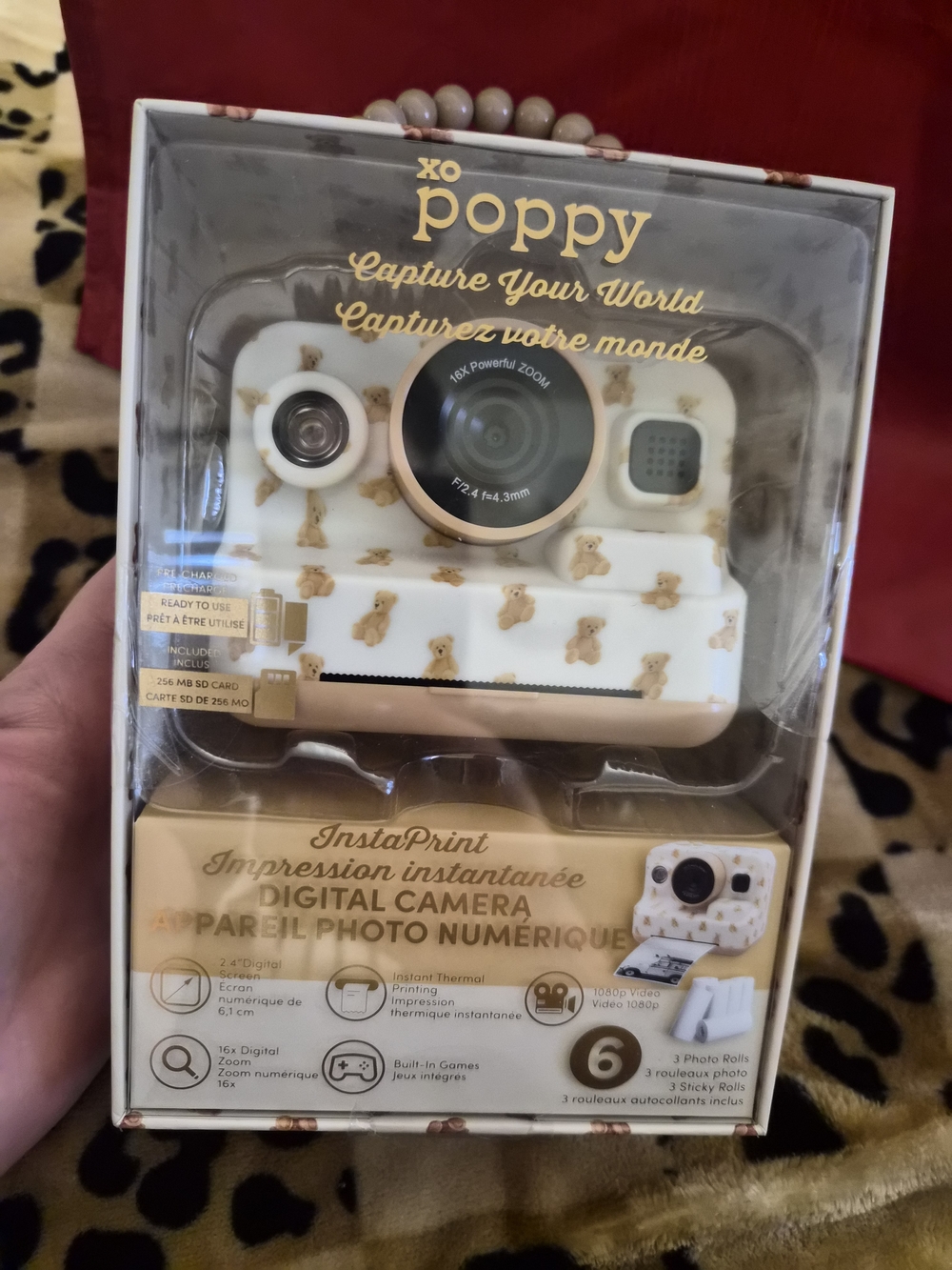 InstaPrint Digital Camera - White with Gold Accents